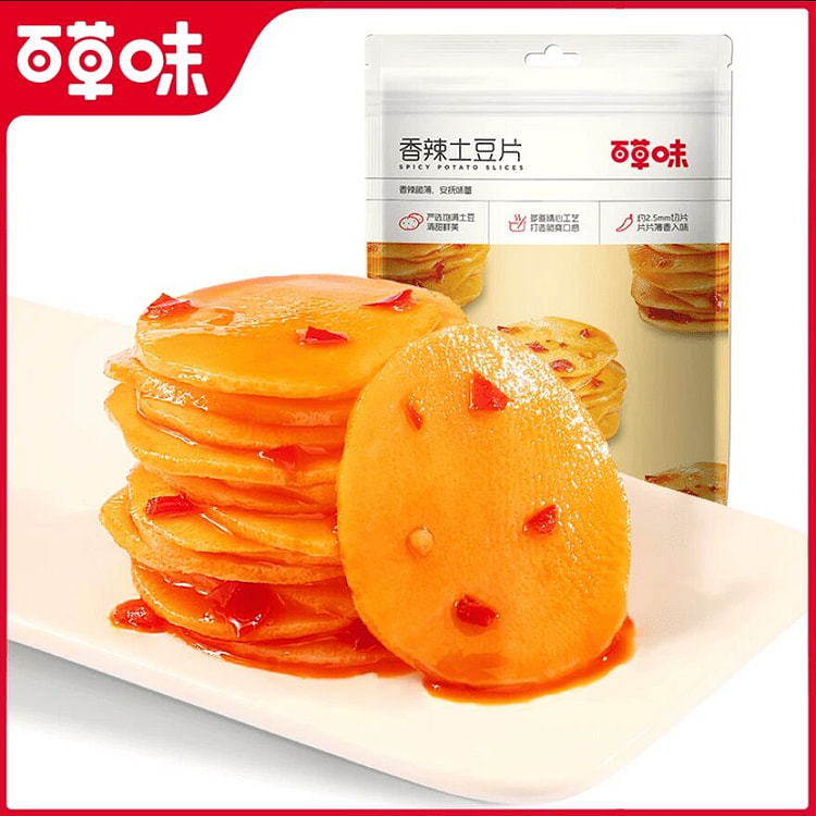 百草味 香辣土豆片即食休闲小吃210克*1袋 210 克