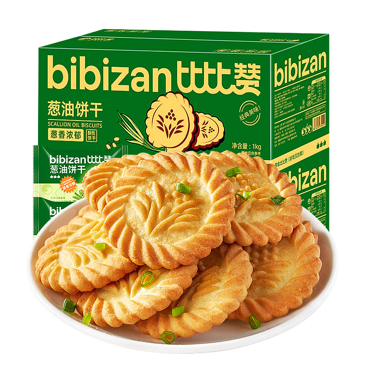 比比赞葱油饼干400g*1箱 400 克