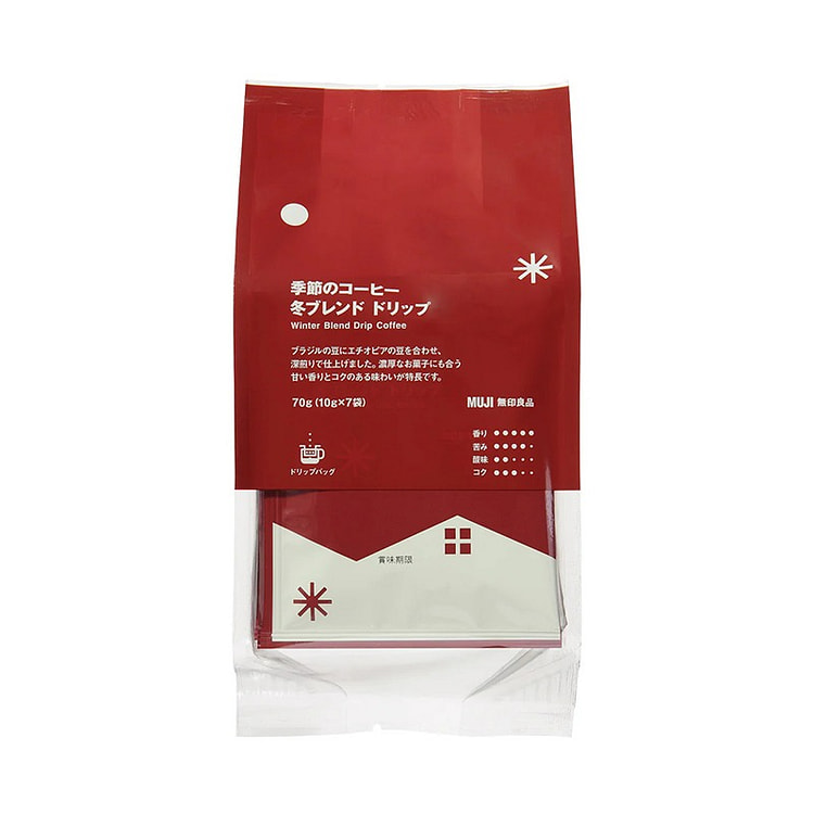 muji MUJI 2024 Christmas Limited Original Mixed Drip Coffee 70g (10g x 7 ba