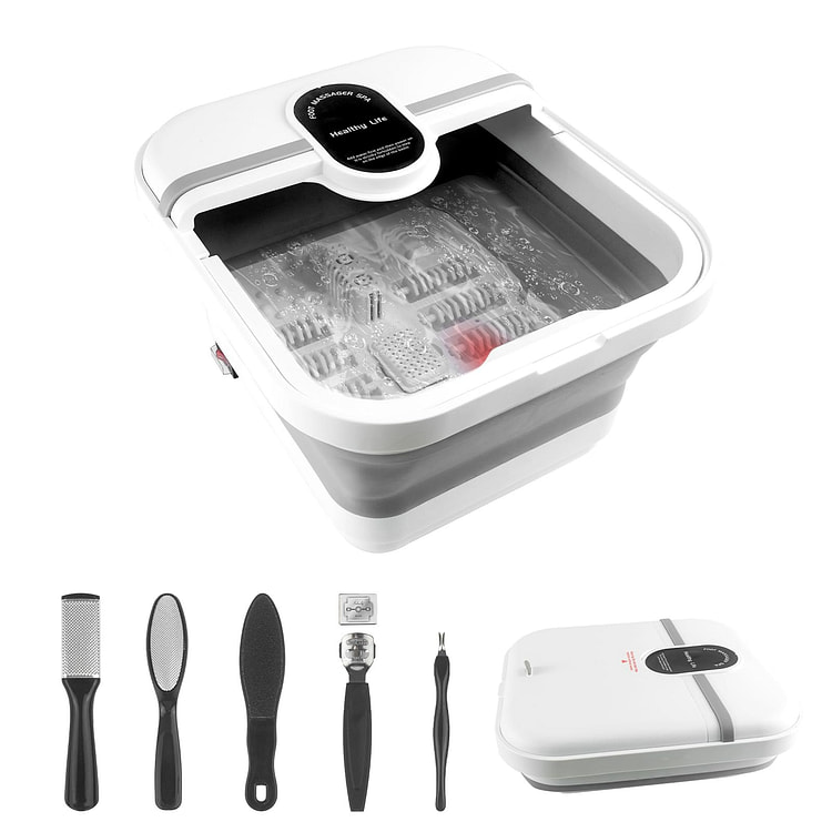 足部水疗盆 电动泡脚桶 带加热功能可折叠泡脚养生器 1 包