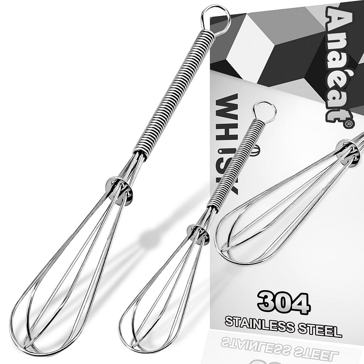 Wire Whisk 2 Stainless Steel Tiny Whisk Egg Beater 1 each