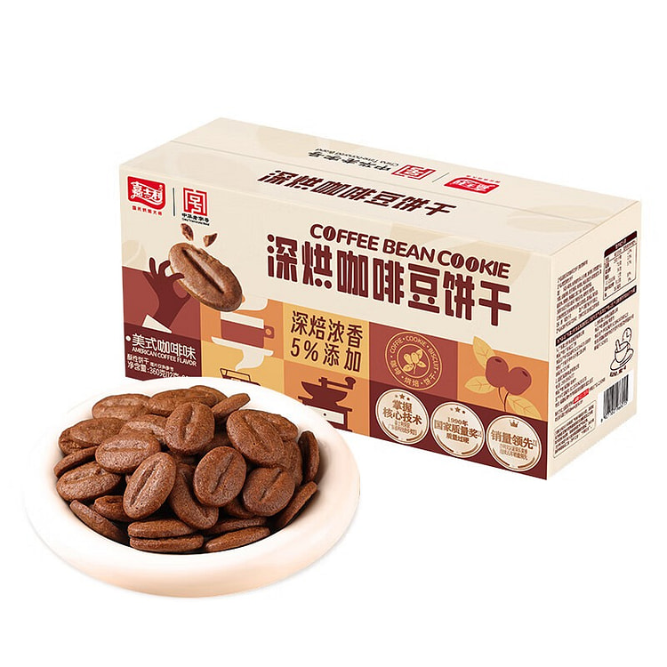 Dark Roast Coffee Bean Biscuits (12g*30 Bags) 360 g