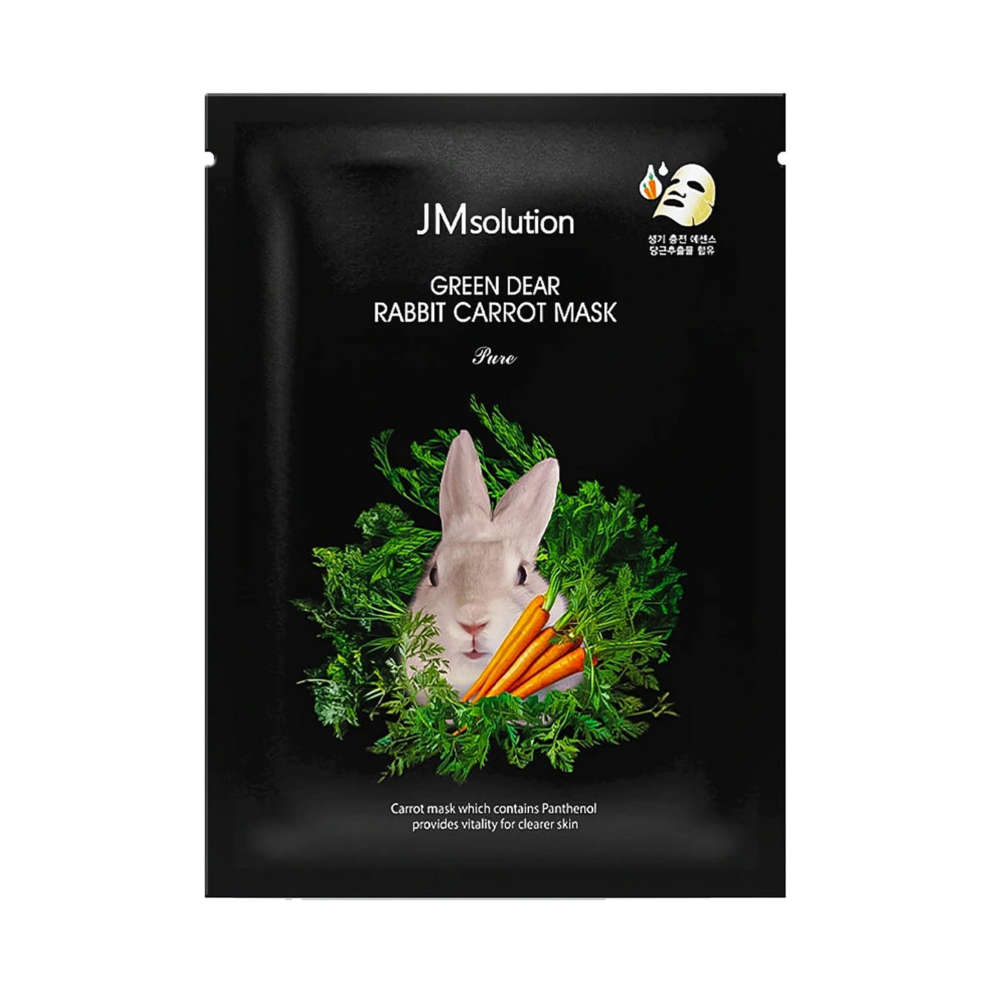 JMsolution Green Dear Rabbit Carrot Mask Pure Single 1 each