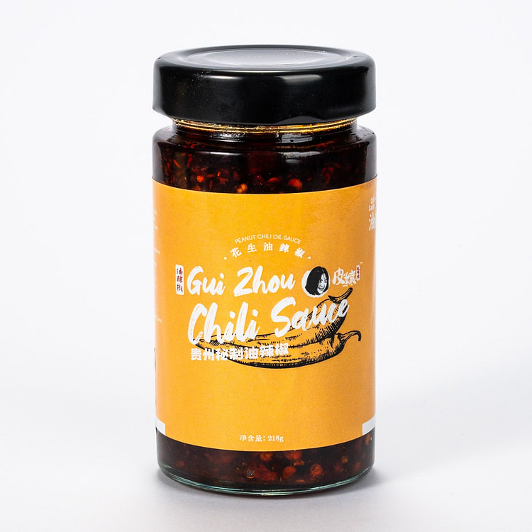 皮嬢 贵州风味辣椒酱 花生油辣椒口味 下饭神器 218 克