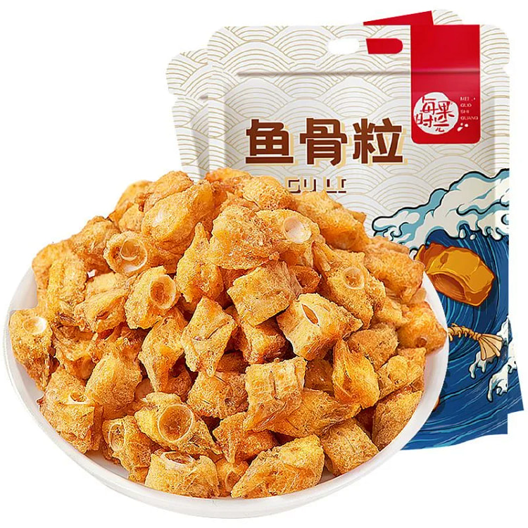 每果时光香酥鱼骨粒香辣味深海即食鱼骨250g*1袋 250 克