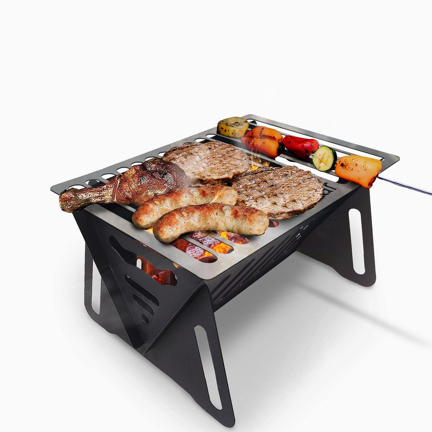 Charcoal Grill, Portable BBQ Smoker 6*4.6*4.9 1 each