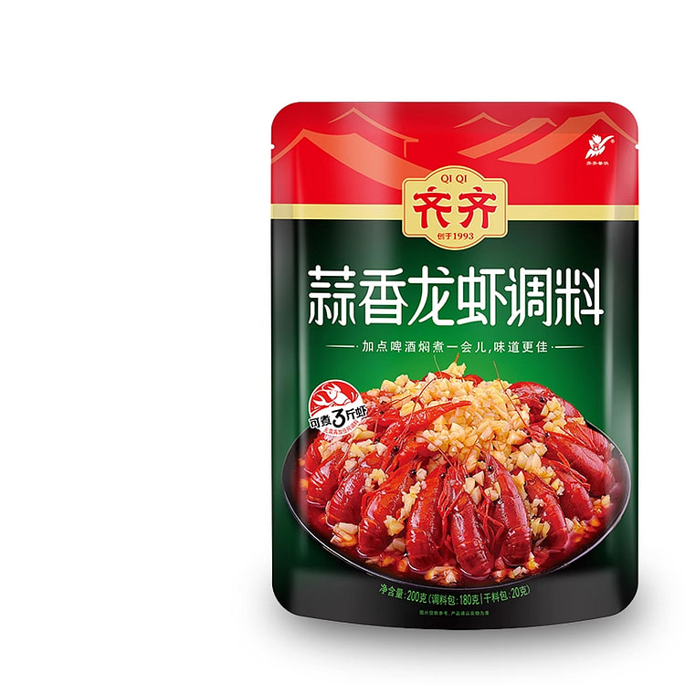 齐齐小龙虾调料海鲜酱料蒜香味200g*1袋