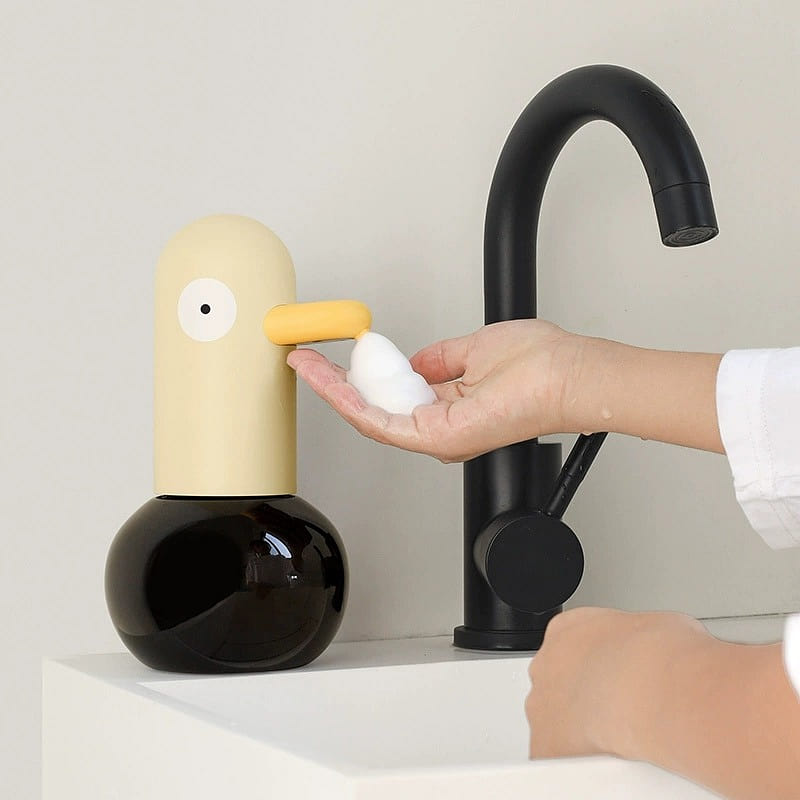 Duck-Shaped Sensor Foam Soap Dispenser Yellow 1 each