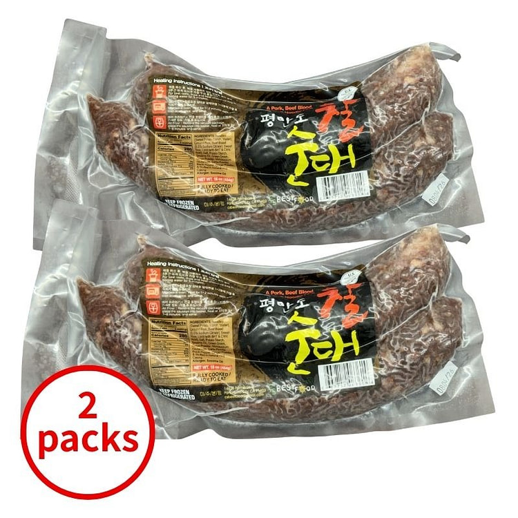 Premium Pyeongando Sundae (Korean Blood Sausage) 1 lb*2 pack