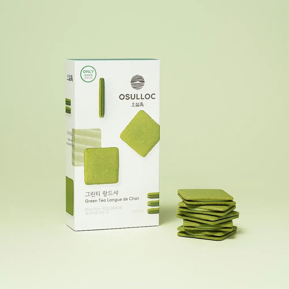 OSULLOC Green Tea Langue de Chat Cookies 60g 1 each