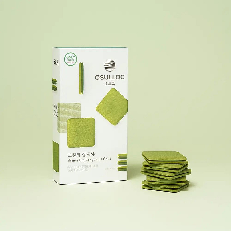 OSULLOC济州抹茶系列人气猫舌饼干 60g 1 份