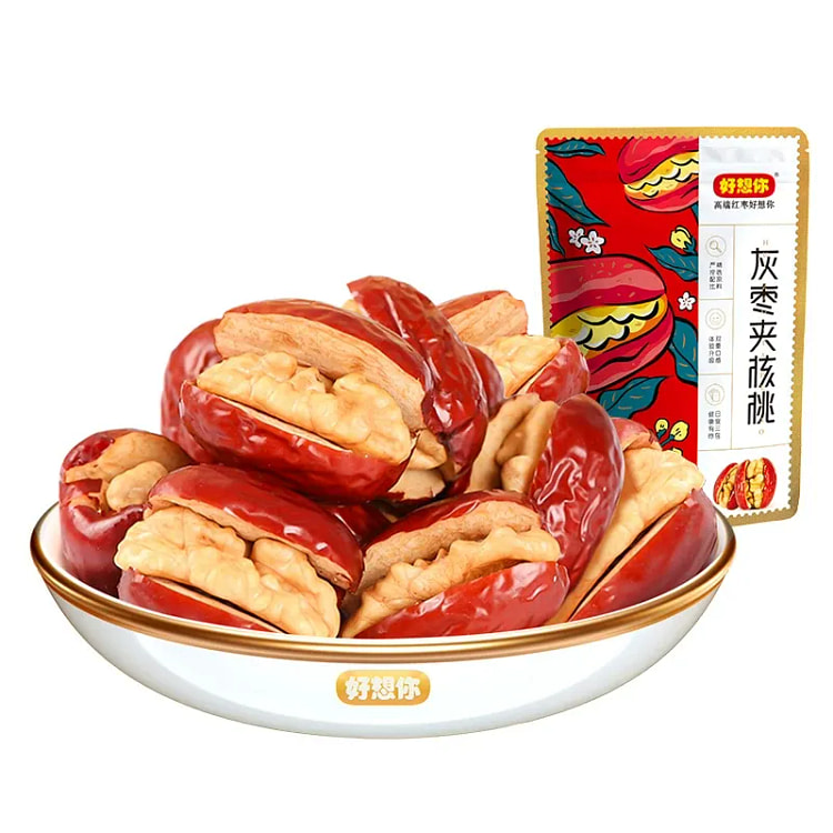 好想你灰枣夹核桃108g休闲零食代餐即食袋装 108 克