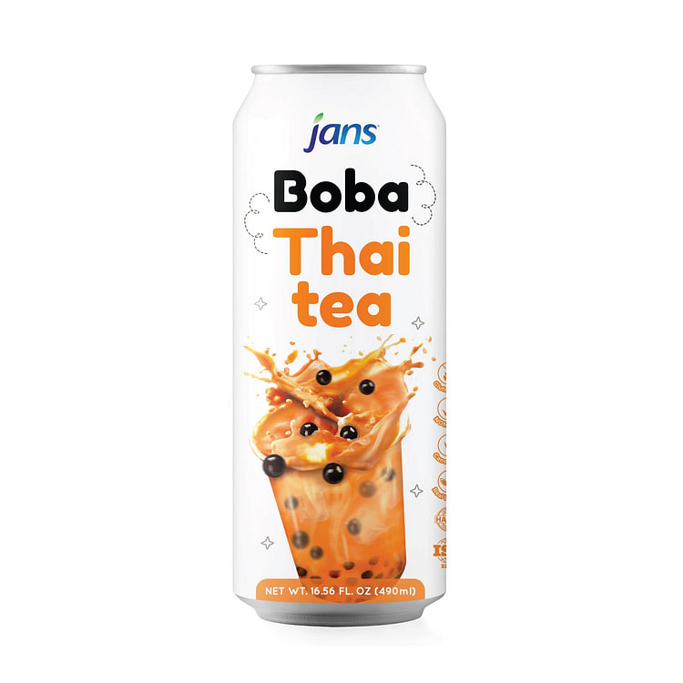 Jans 波霸珍珠奶茶 泰式 绿茶/红茶 16.9 液盎司