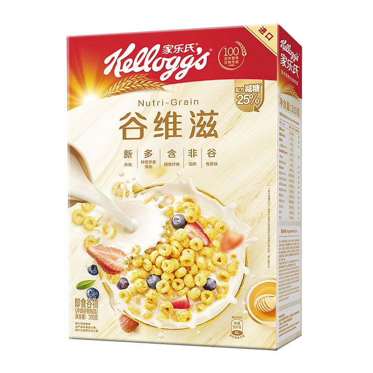 家乐氏谷物营养儿童早餐麦片谷310g*1盒