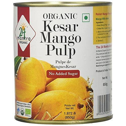 24 Mantra Organic Kesar Mango Pulp 30 oz