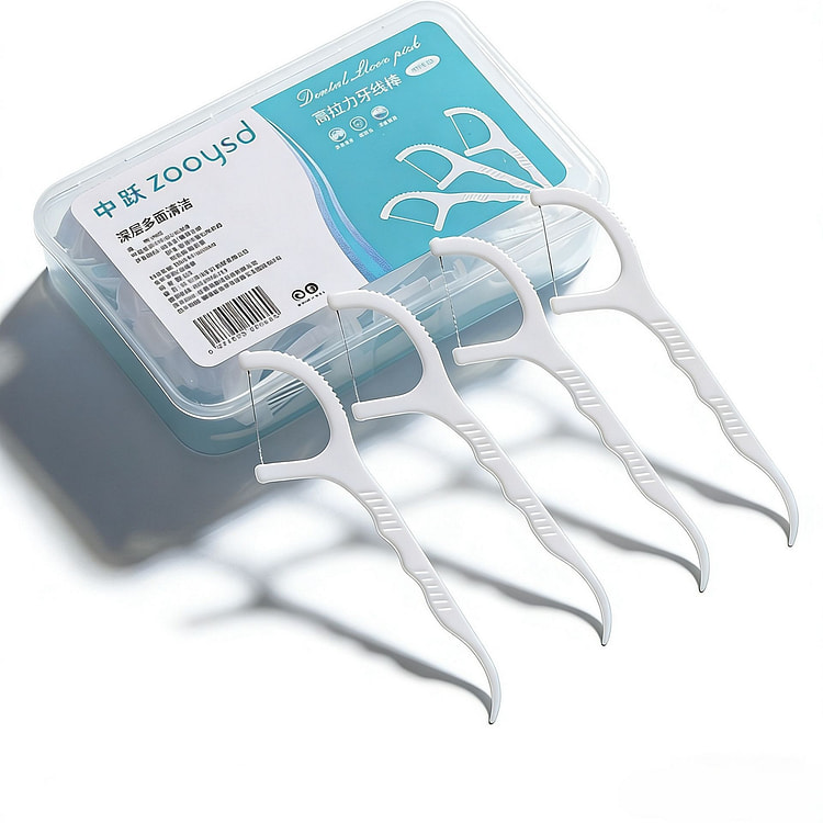 Zhongyue Disposable Dental Floss - 50 Strips 1 box
