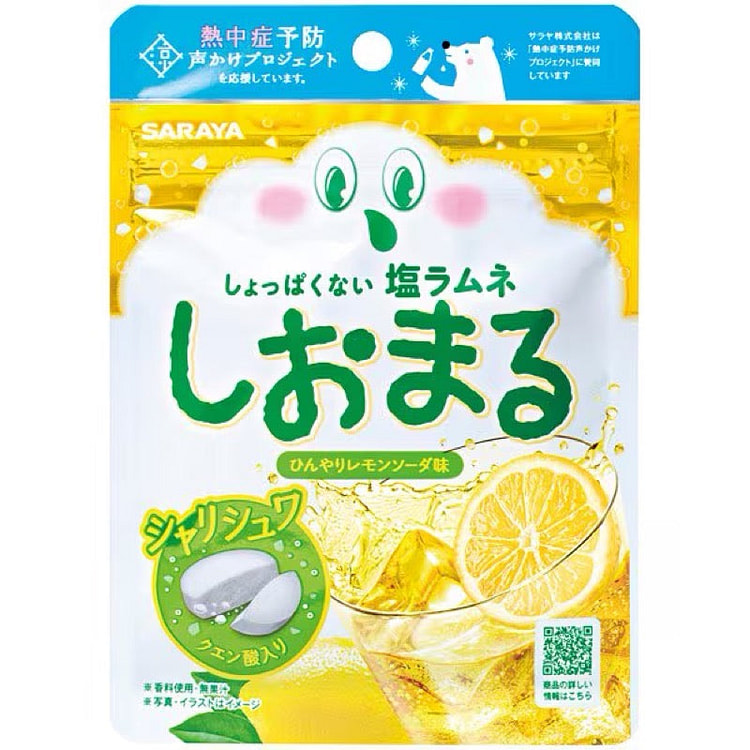 SARAYA Shiomaru Cooling Lemon Soda Salt Ramune 30g 1 each
