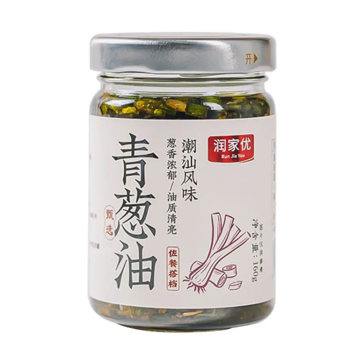 润家优青葱油罐装潮汕特产葱珠油香葱油调味160g 160 克