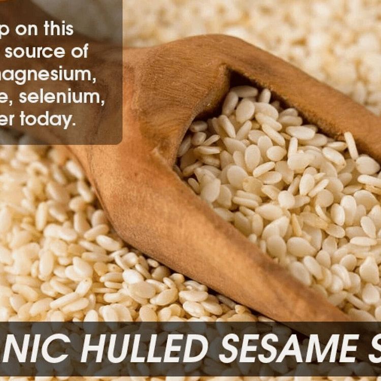 Raw Hulled Sesame Seeds Organic 2lbs 2 lb