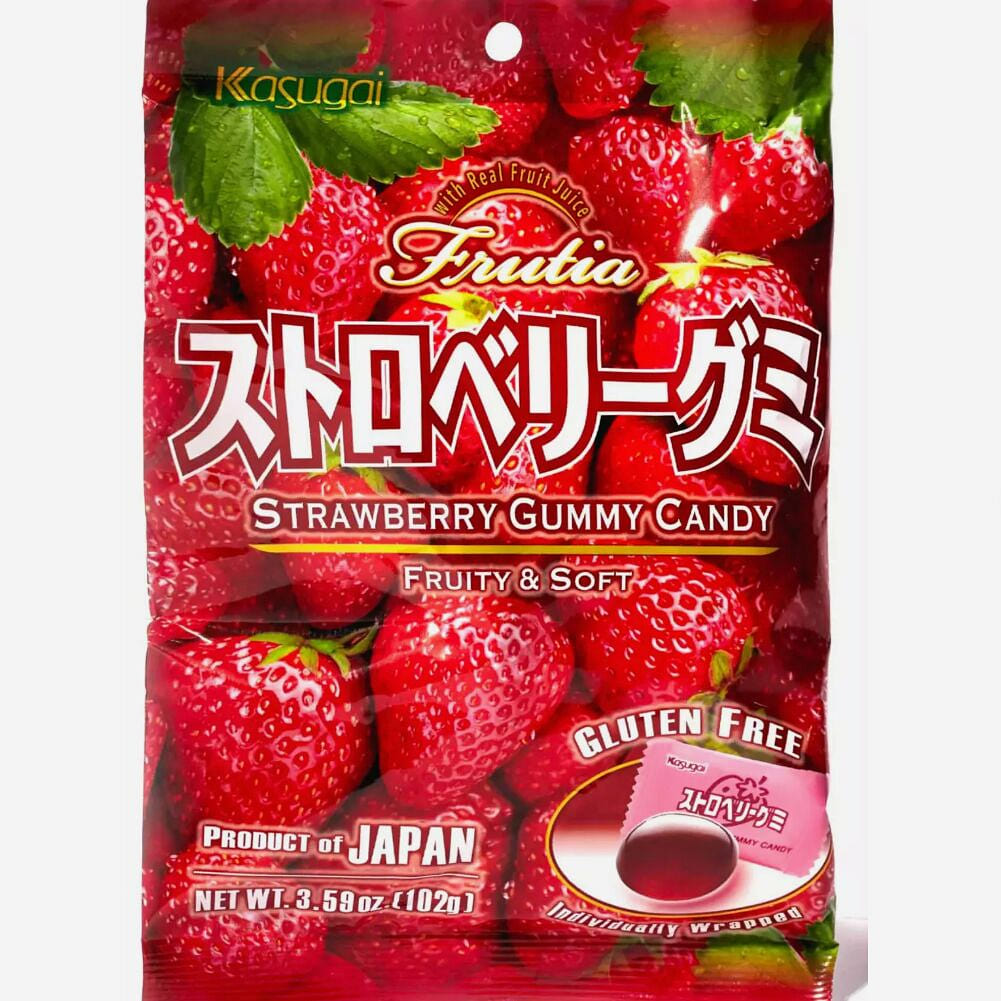 Kasugai Japanese Gummy Strawberry flavor 3.59 oz