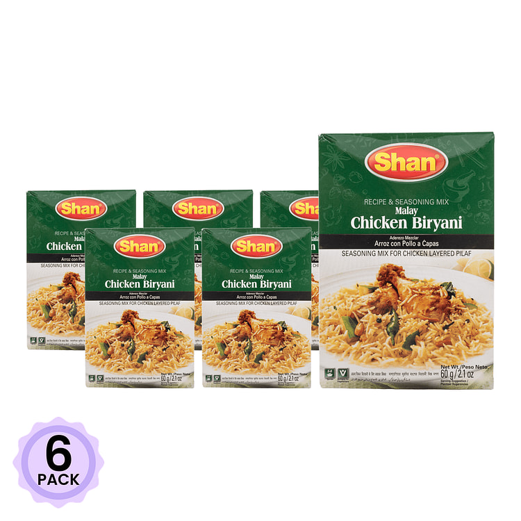 Shan 混合调味料(Malay Chicken Biryan) 1.76 盎司*6 包