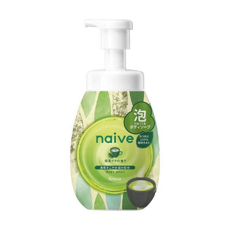 Kracie Naive Foaming Body Soap Matcha Latte Scent 600 ml