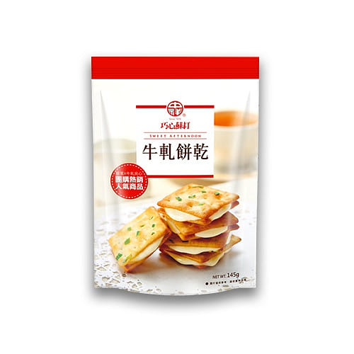 中祥 巧心苏打原味牛轧饼干 145 克