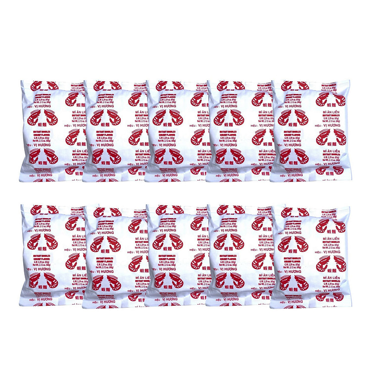 Vi Huong Shrimp Flavor Viet Instant Noodle Combo 60 g*10 pack