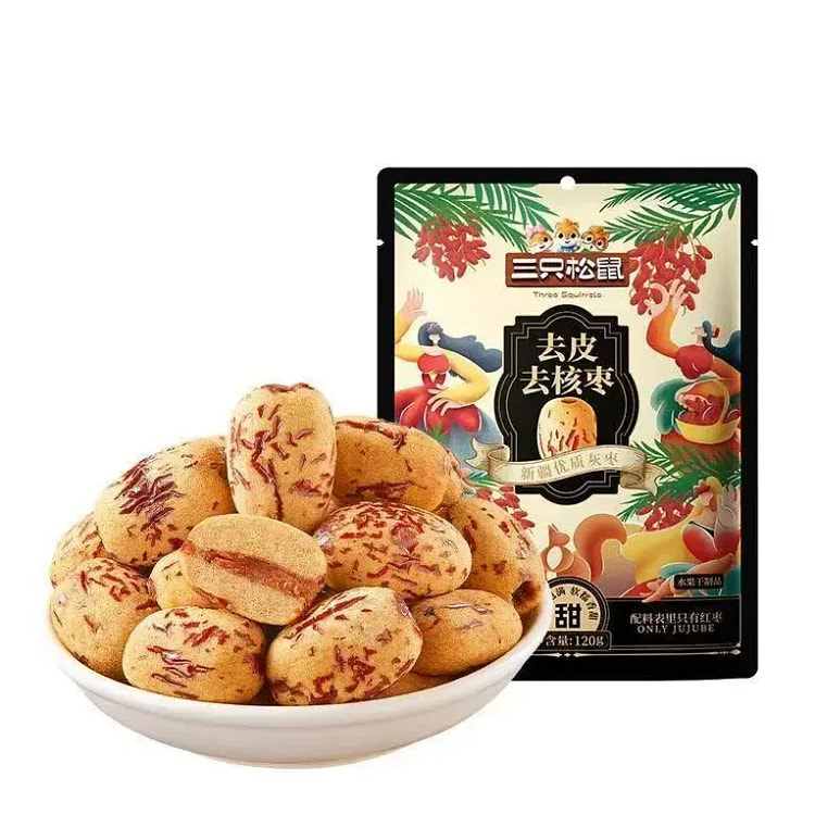 三只松鼠去皮去核红枣和田特级灰枣120g×2袋 240 克