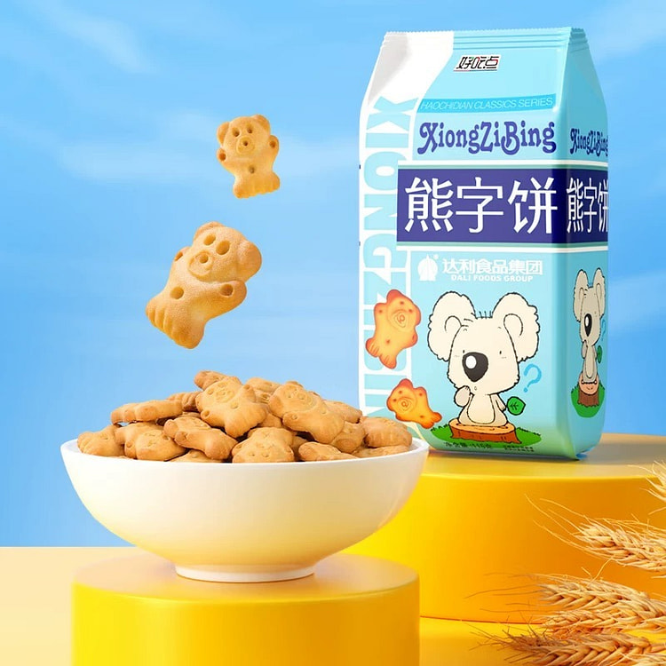 达利园好吃点小熊字饼干散装卡通休闲零食115g*2