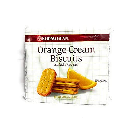 Khong Guan Orange Cream Biscuits 200g (7.05 oz) 1 each