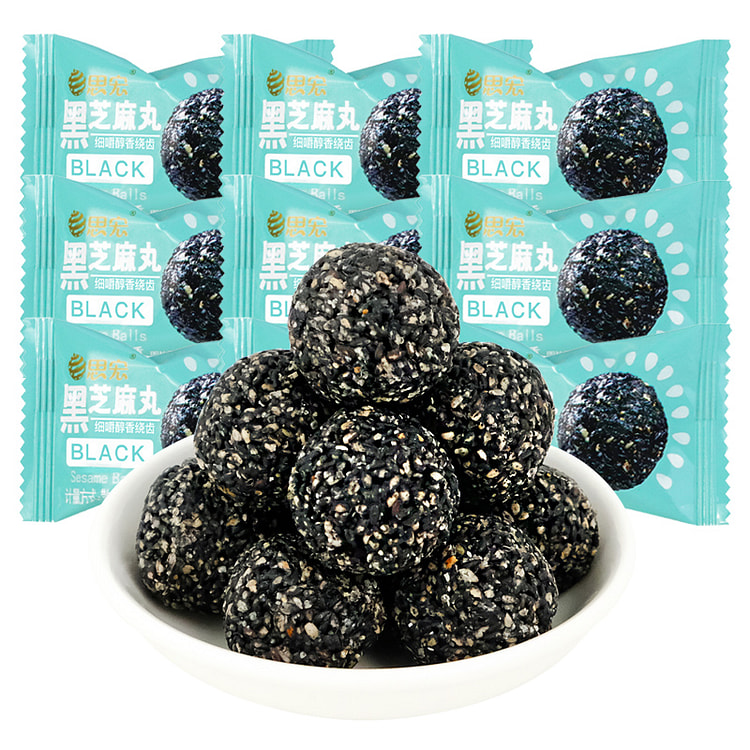 思宏 黑芝麻丸手工蜂蜜熟黑芝麻球250g*1袋装
