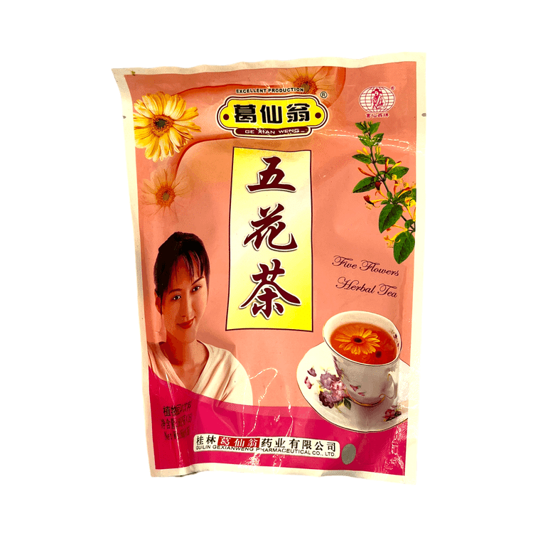 Gexianweng Five Flower Tea – Heat-clearing and Detoxifying Body Conditioning 10g x 16 Bags 160 g
