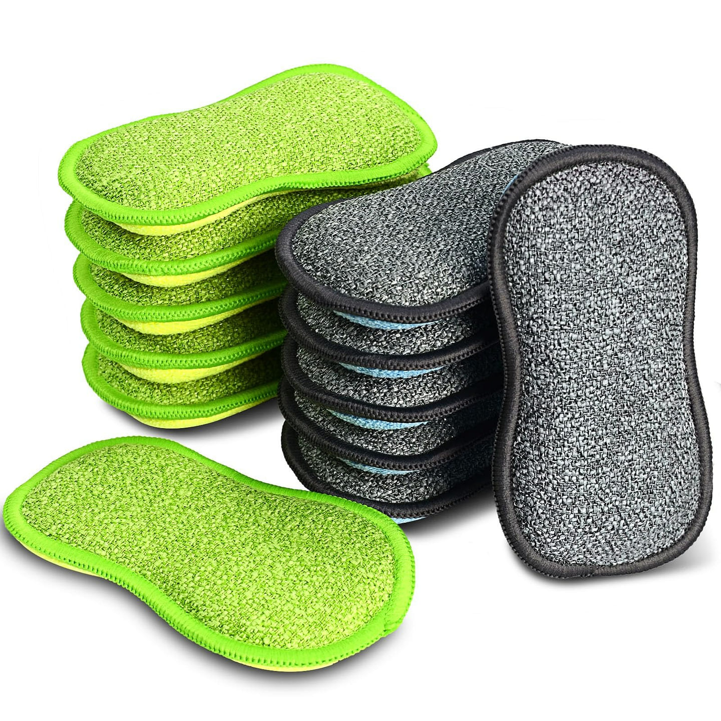 12 Pack Multi-Purpose Scrub Sponges for Kitchen 1 each