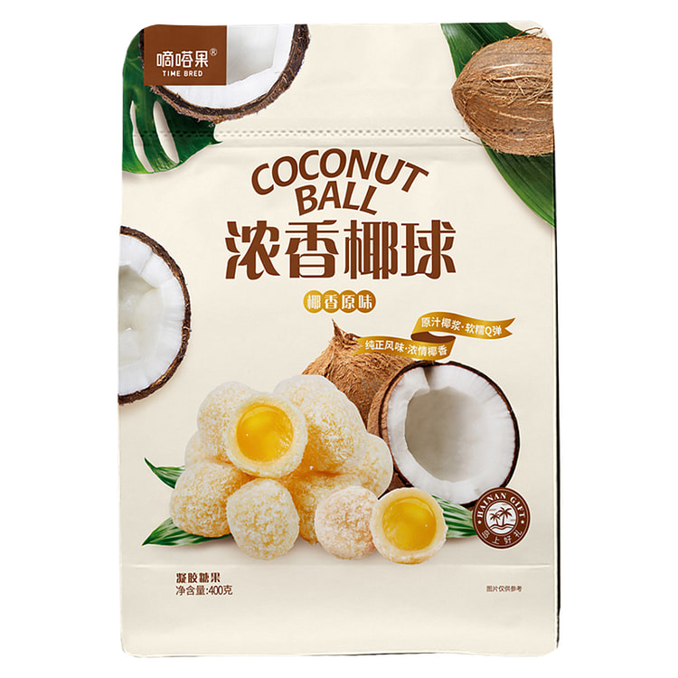 嘀嗒果 椰香夹心椰球椰圆椰蓉夹心 400g*1袋