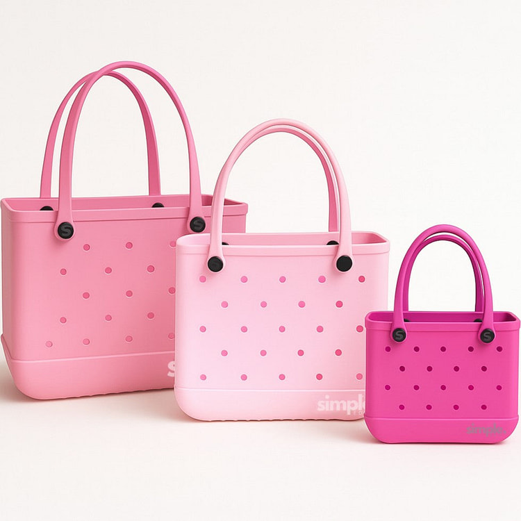 Rubber Tote Trio Set- Pink Tone 1 each