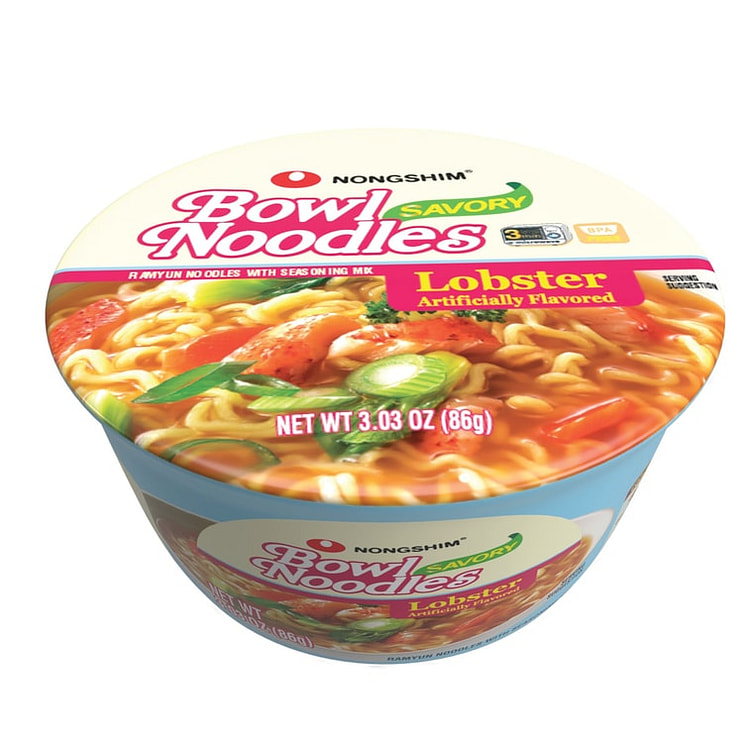Nongshim Lobster Flavor Bowl Noodles - 6 Bowls 1 box