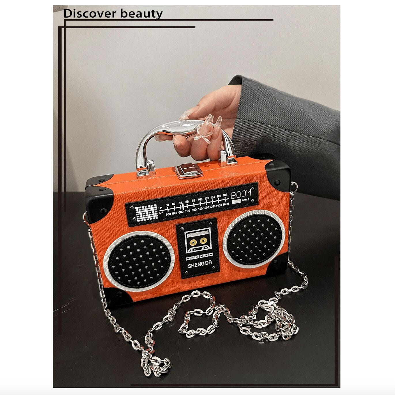 1pc New Arrival Orange Radio Shaped Handbag, Party 1 case