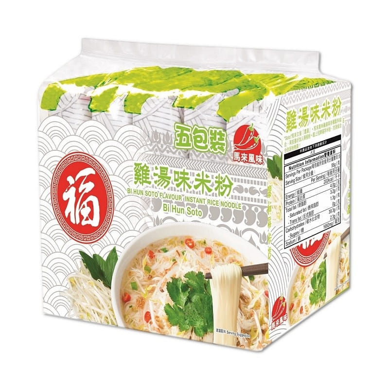 港版日清福字马来风味鸡汤味米粉5包装 1 包