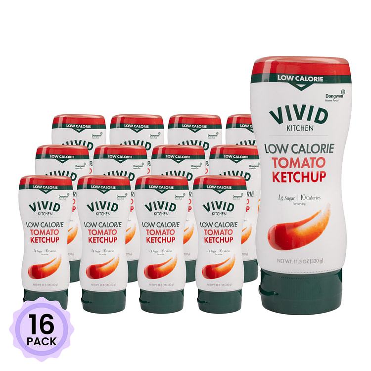 VIVID Kitchen Low-Calorie Tomato Ketchup 11.3 盎司*16 包