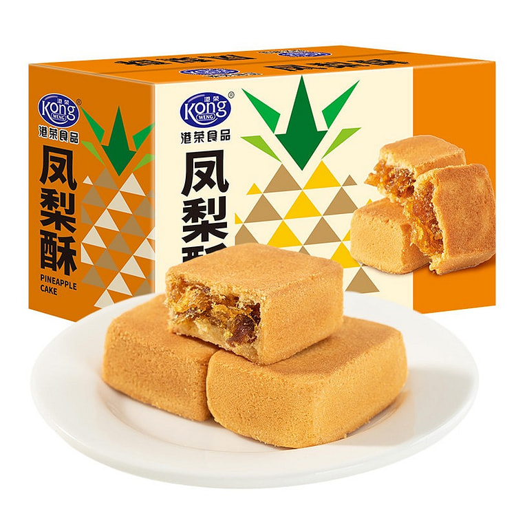 港荣凤梨酥营养早餐代餐下午茶零食中式糕点心360g 360 克