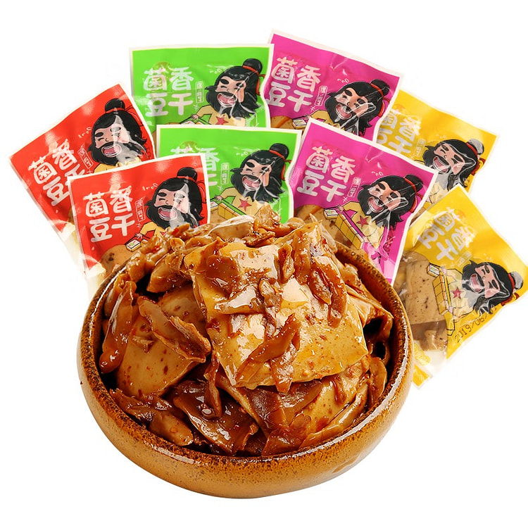 Mushroom-flavored tofu, 768g, a specialty from Sichuan, tofu snack, spicy s
