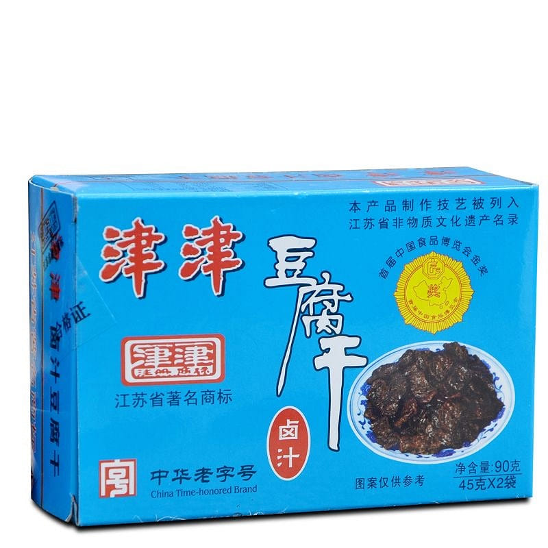津津豆腐干甜味苏州特产素食小吃熟食豆腐干卤味豆干盒 90 克