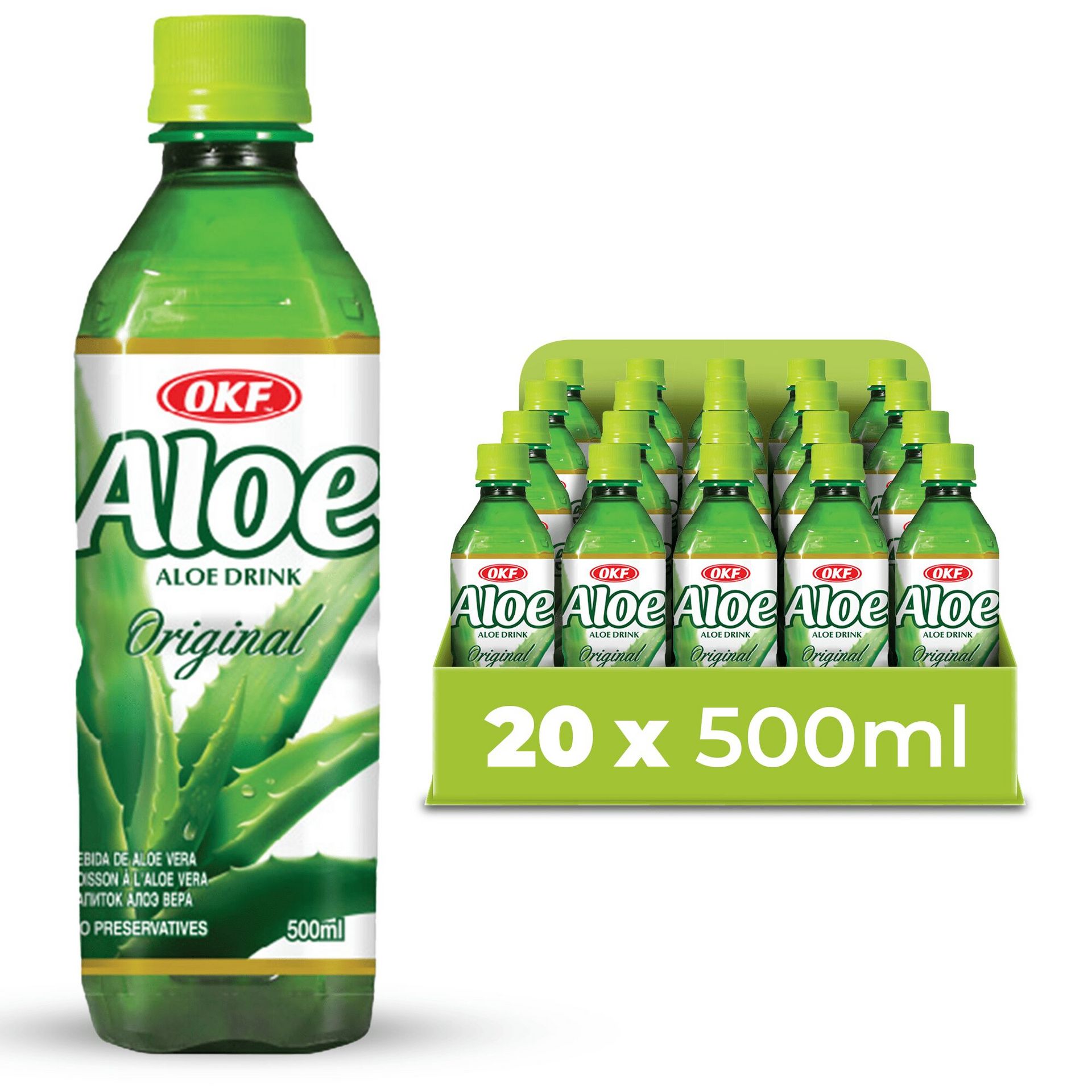 OKF Aloe Vera Juice Drink with Pulp Original -20pk 16.9 fl.oz