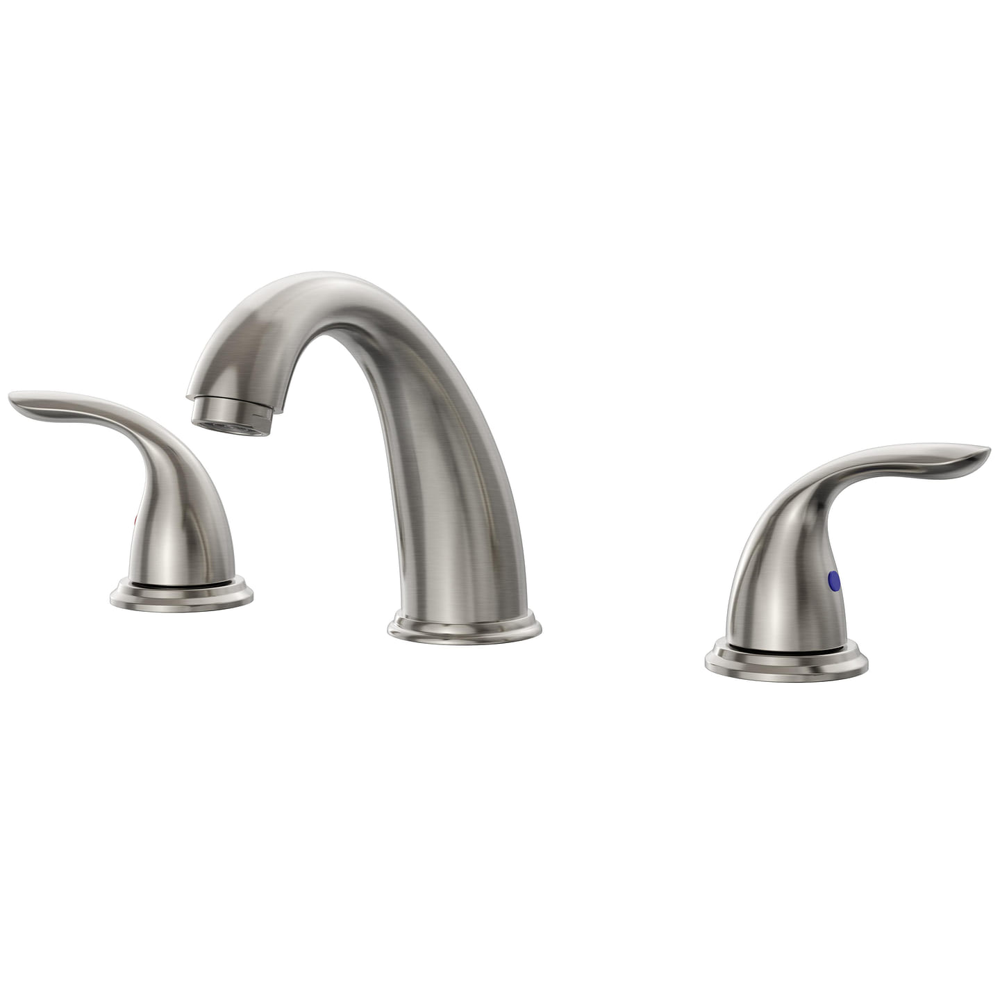 8 in. Widespread 2-Handle Bathroom Faucet in Brushed Nickel 4.55 lb