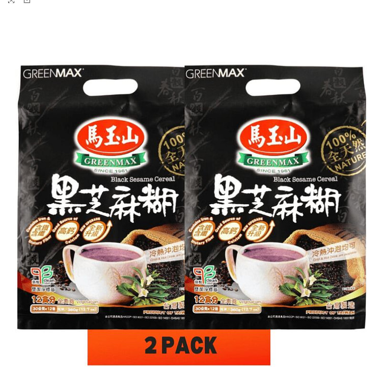 Taiwan Mayuanshan Black Sesame Paste,360g*2packs 360 g