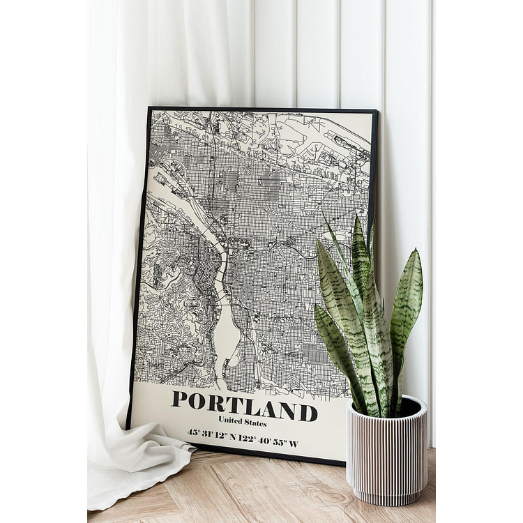 Portland OR 16" x 20" / Black