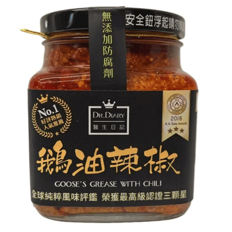 台湾家乐福采购医生日记鹅油辣椒350g 350 克