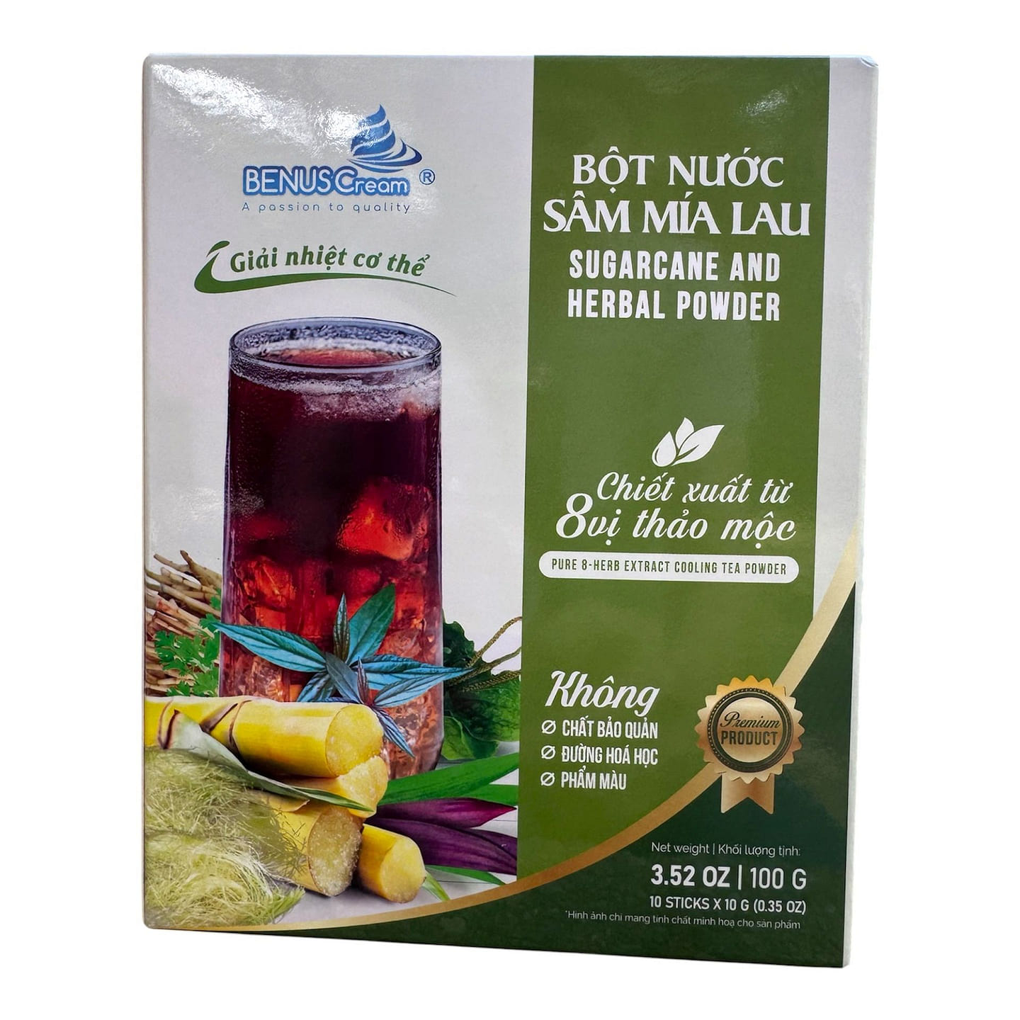 Sugarcane and Herbal Powder Bot Nuoc Sam Mia Lau 1 each