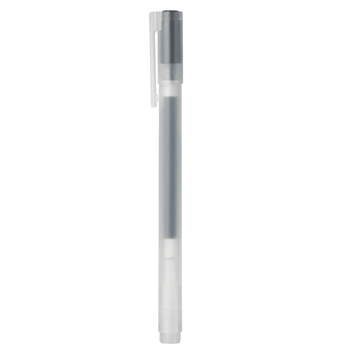 MUJI 0.7mm Black Gel Ink Cap Ballpoint Pen 1 カウント